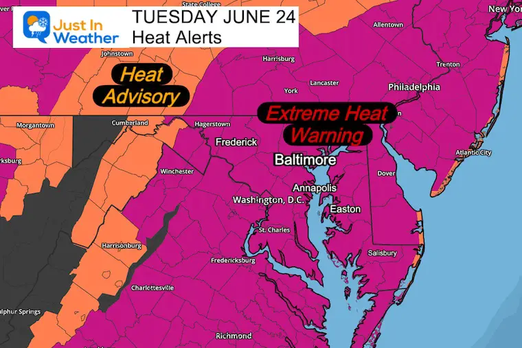 June 24 Extreme Heat Warning Again For Record Breaking Temperatures And Relief On The Way