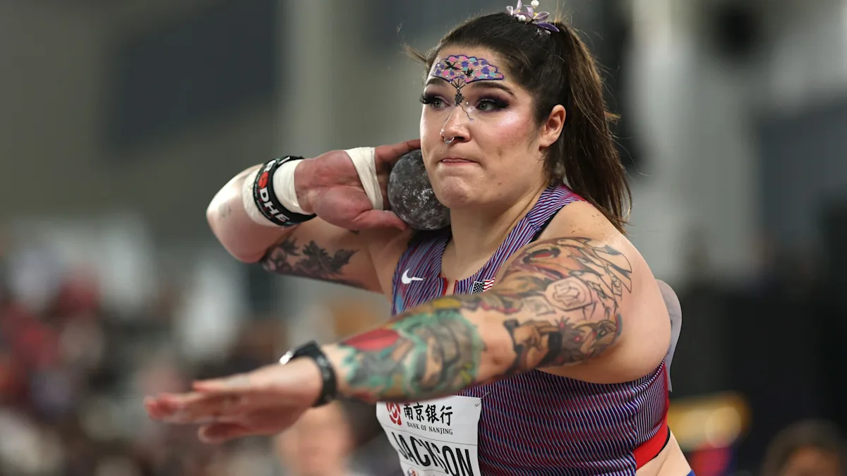 Chase Jackson breaks American record in shot put