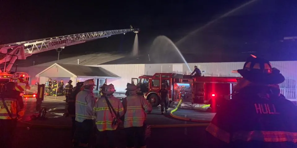 Four-alarm fire overnight at South Shore Sports Center. What we know