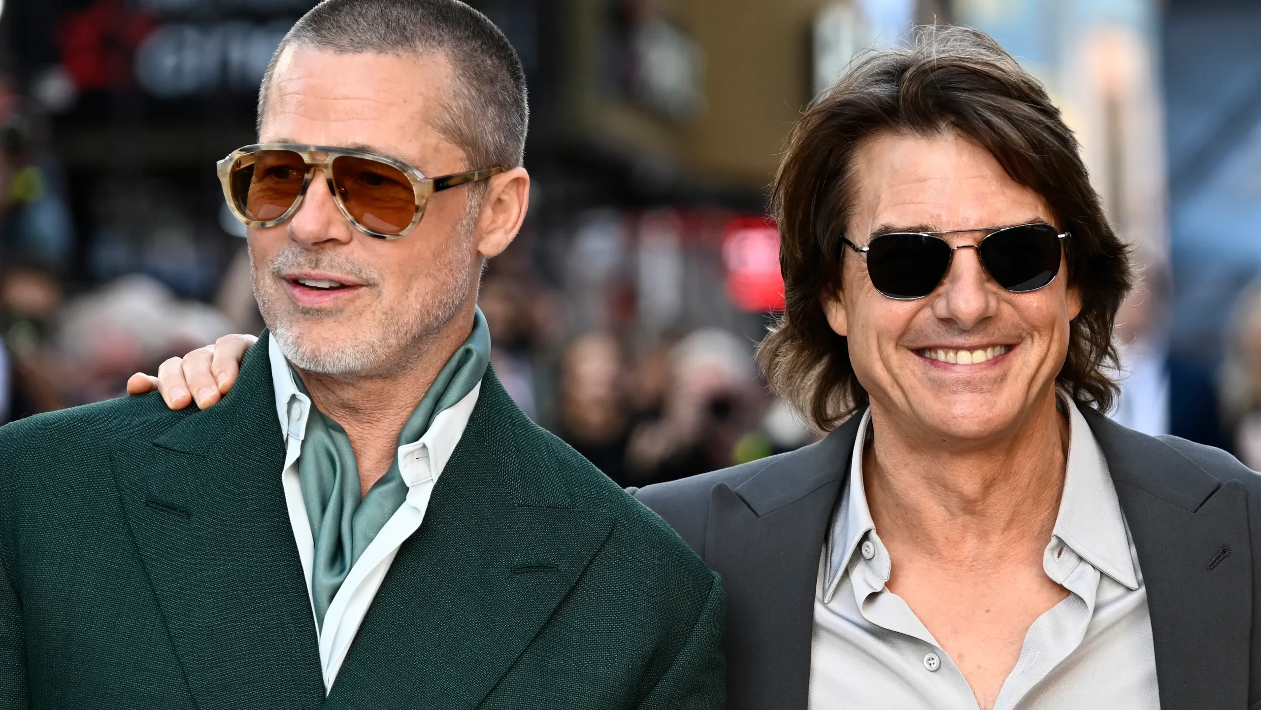 Brad Pitt, Tom Cruise reunite for 'great night' at 'F1' premiere red carpet
