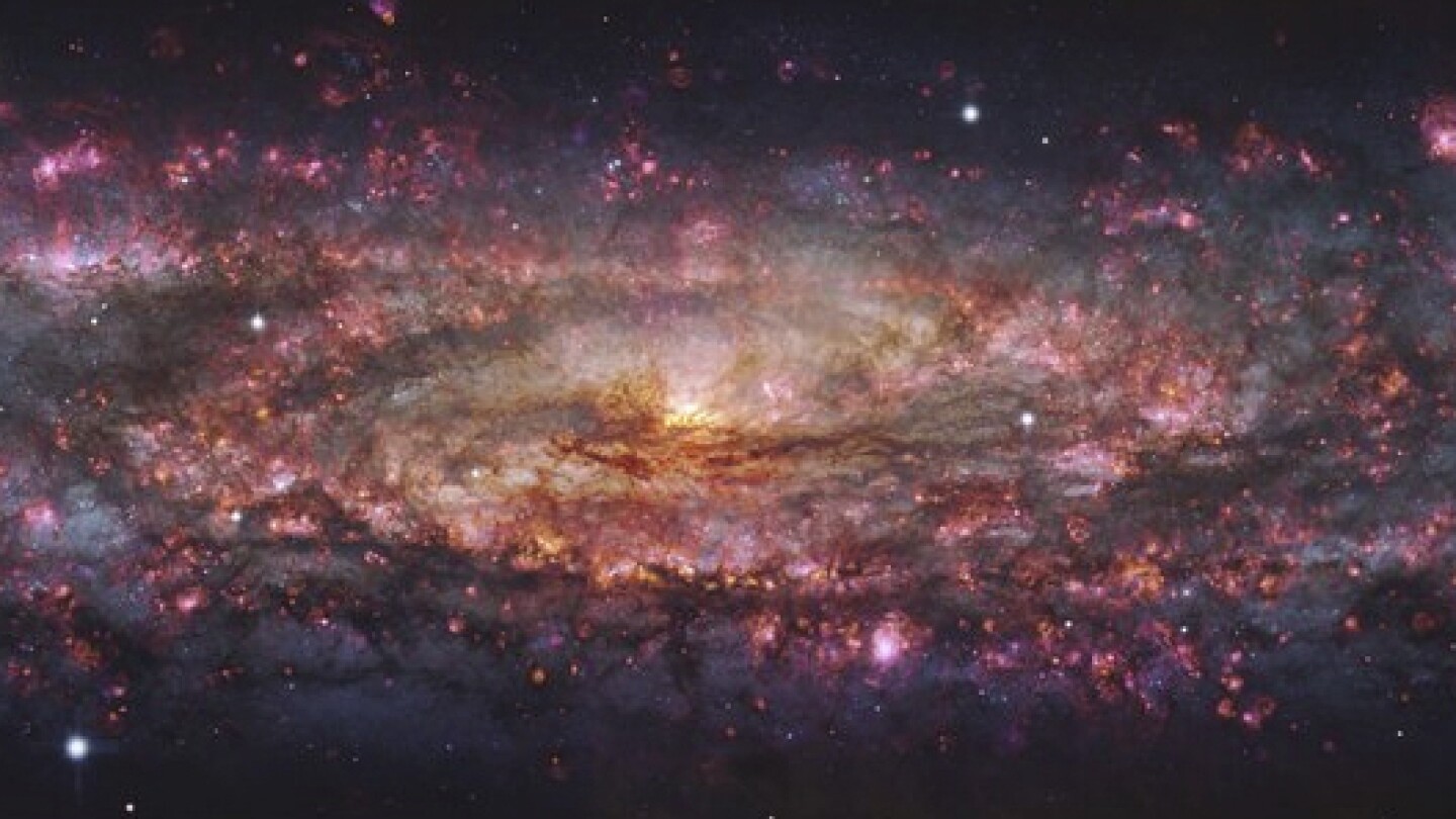 Astronomers create a dazzling, elaborate map of nearby galaxy in thousands of colors