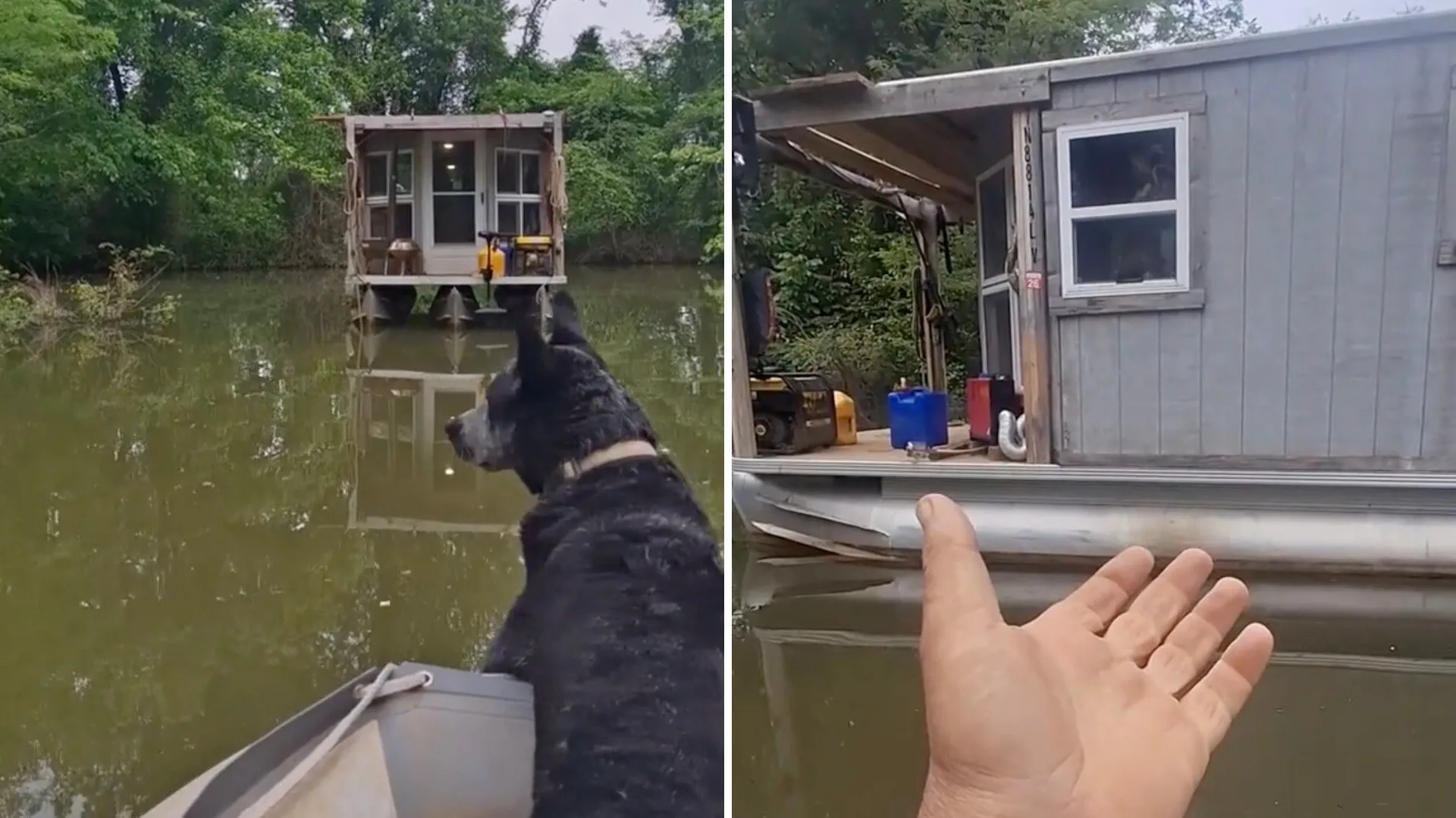 Homeowner reveals secrets to unconventional off-grid lifestyle in floating houseboat: 'That's the life'
