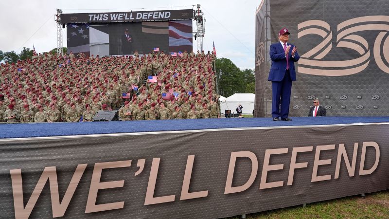 An unrestrained Trump defends deploying military to Los Angeles during Fort Bragg visit