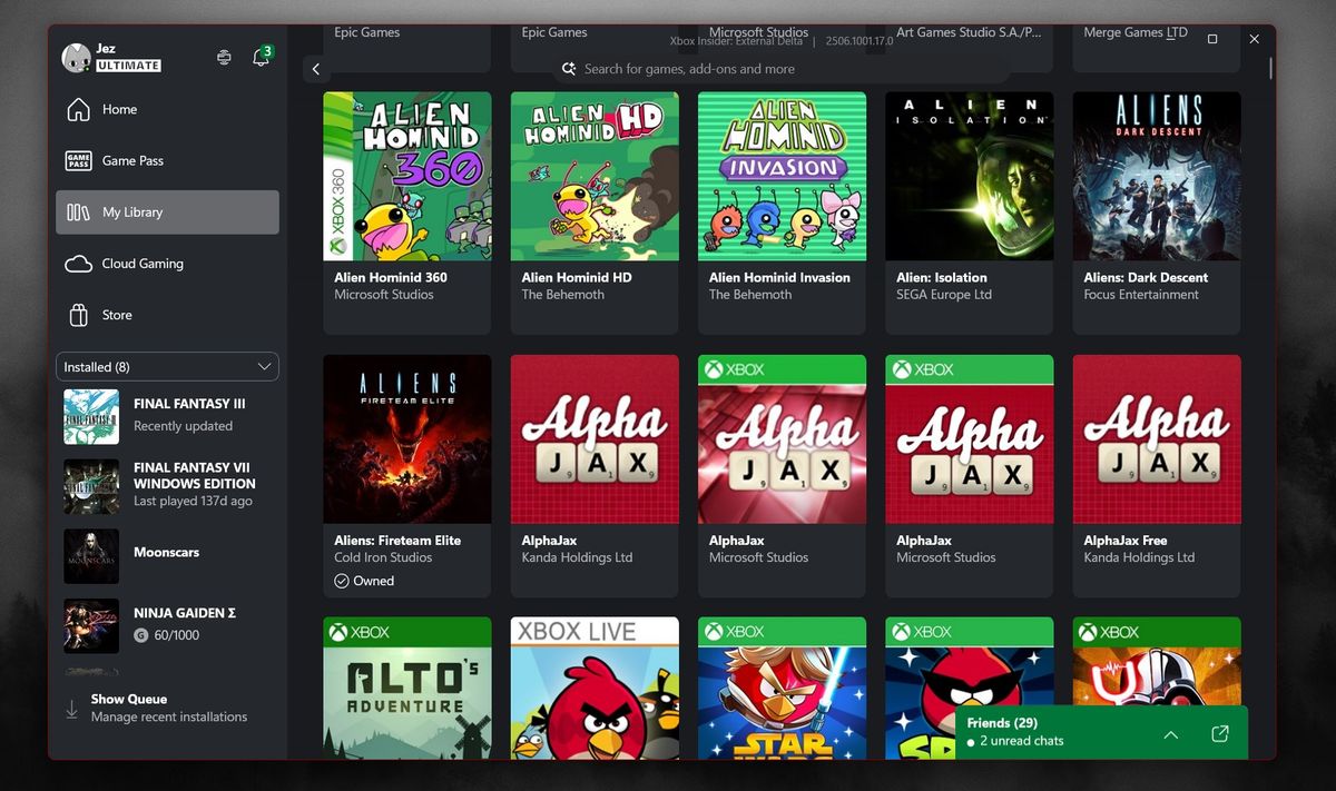 Why are Xbox Series X|S, Xbox 360 ... and Windows Phone games showing up on the Xbox PC app?