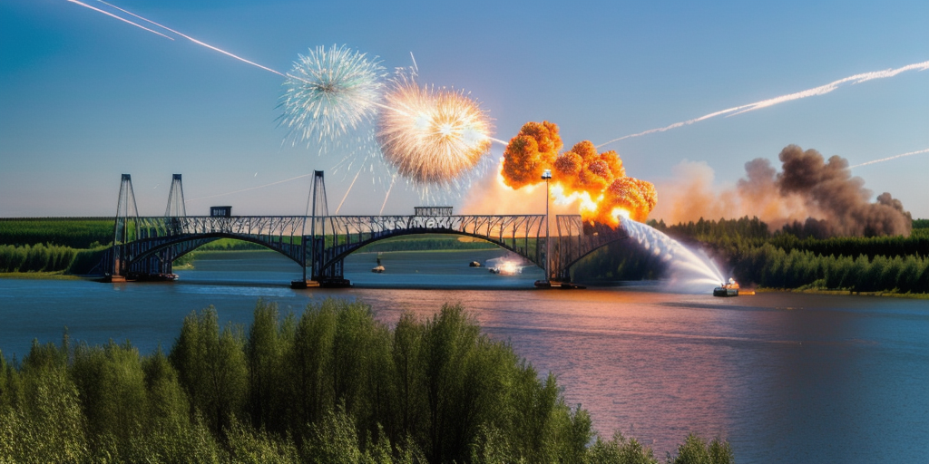 Explosions caused 2 bridges in western Russia to collapse, officials say. 7 people were killed