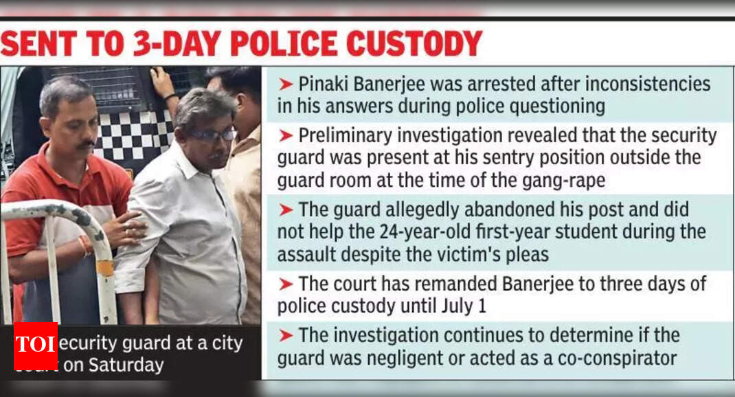 Student gang rape: Security guard held; 4th arrest in case | Kolkata News