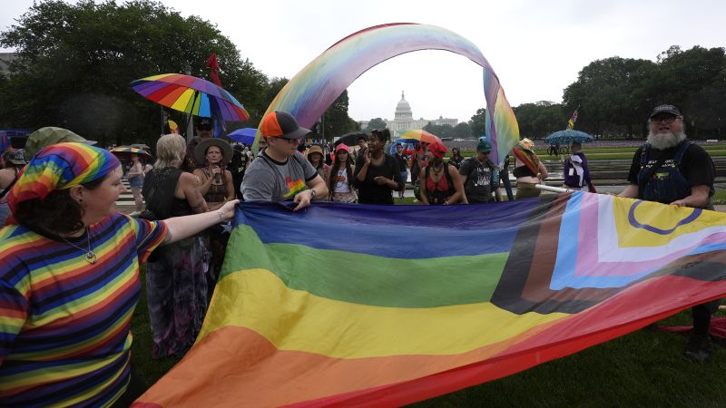 As DC welcomes the world for Pride, marchers spotlight rollbacks of LGBTQ rights in US