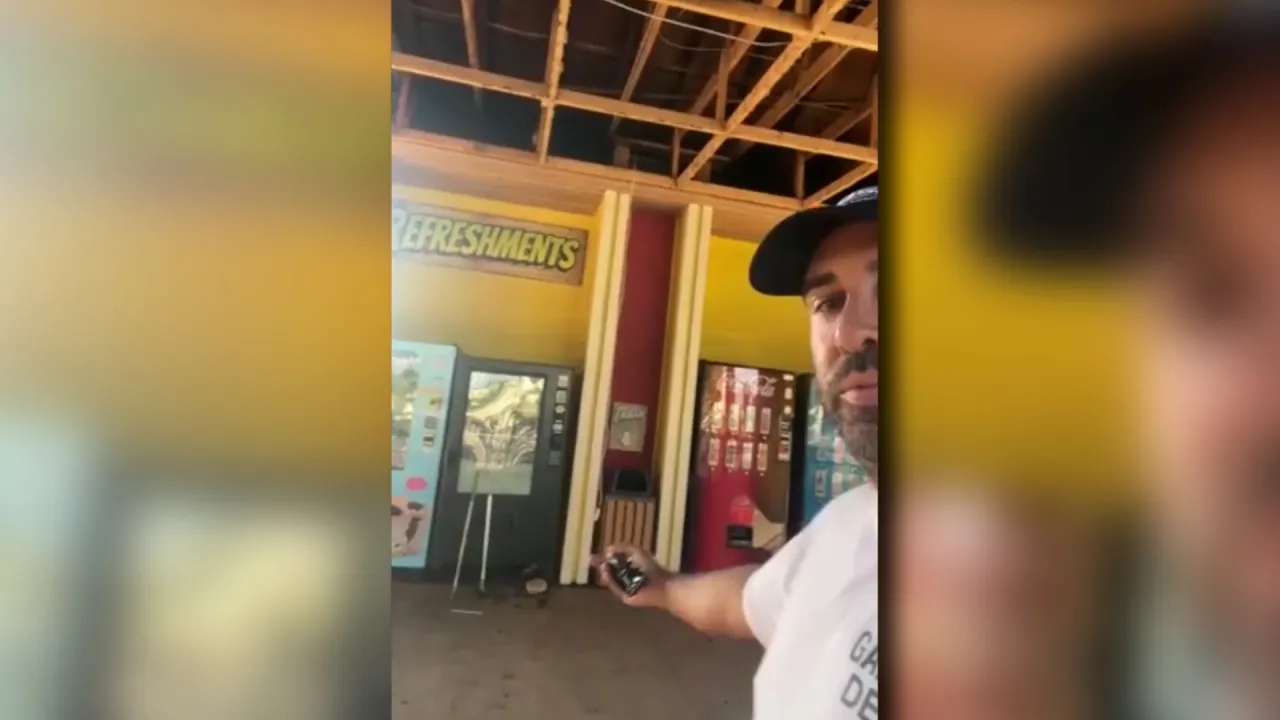 OBX business target of theft days after lightning strike causes fire