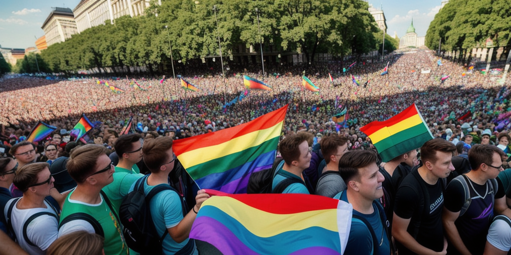 Around 100,000 march in Budapest Pride event in defiance of Hungary's ban