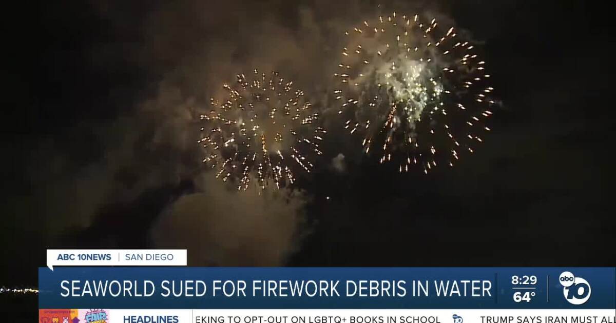 Environmental groups sue SeaWorld over Mission Bay firework pollution