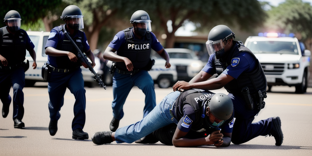 Photos capture the shooting of a civilian by a Kenyan police officer amid protests