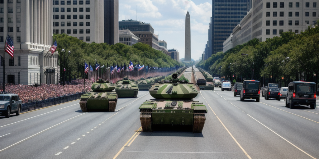 Traffic jams and tanks: Washington DC braces for Trump’s military parade