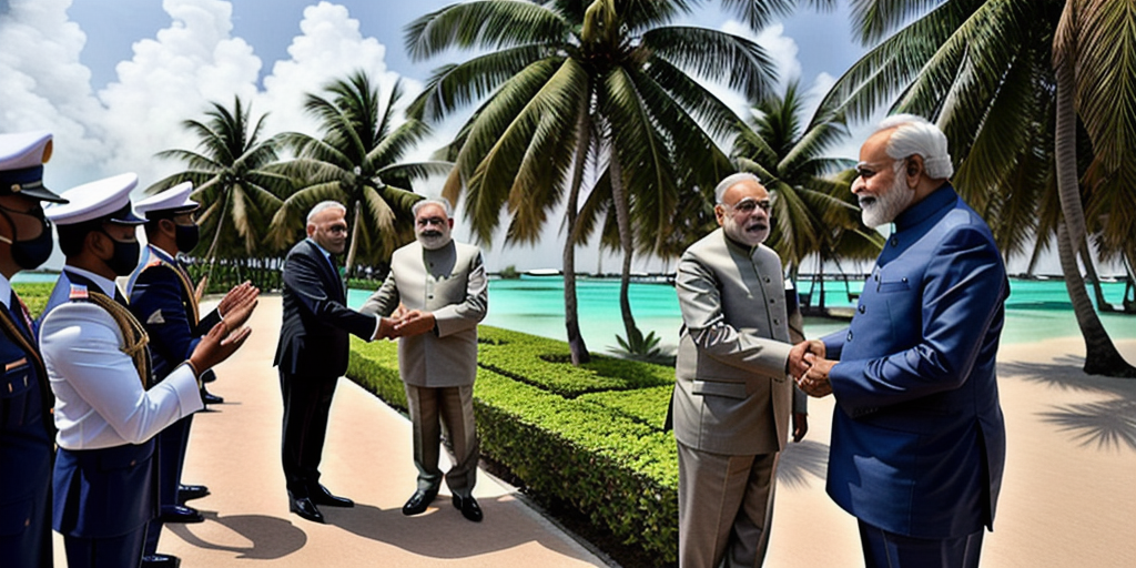 Maldives Defence Force Presents PM Modi With 'Haiykolhu' As Gesture Of Hospitality
