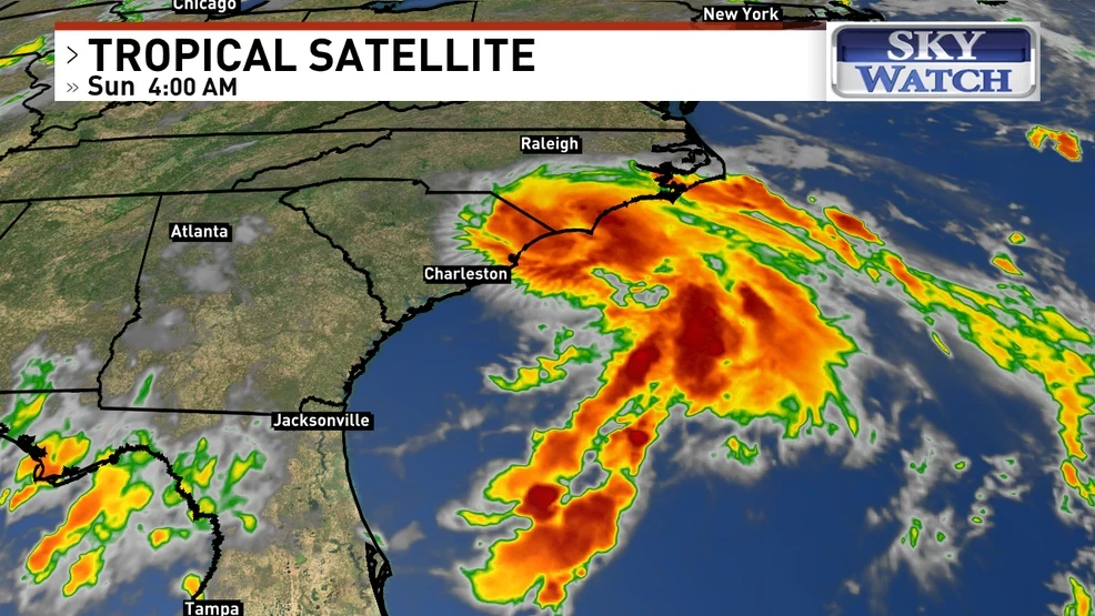 TROPICAL STORM CHANTAL MAKES LANDFALL SUNDAY MORNING ALONG THE SOUTH CAROLINA COAST