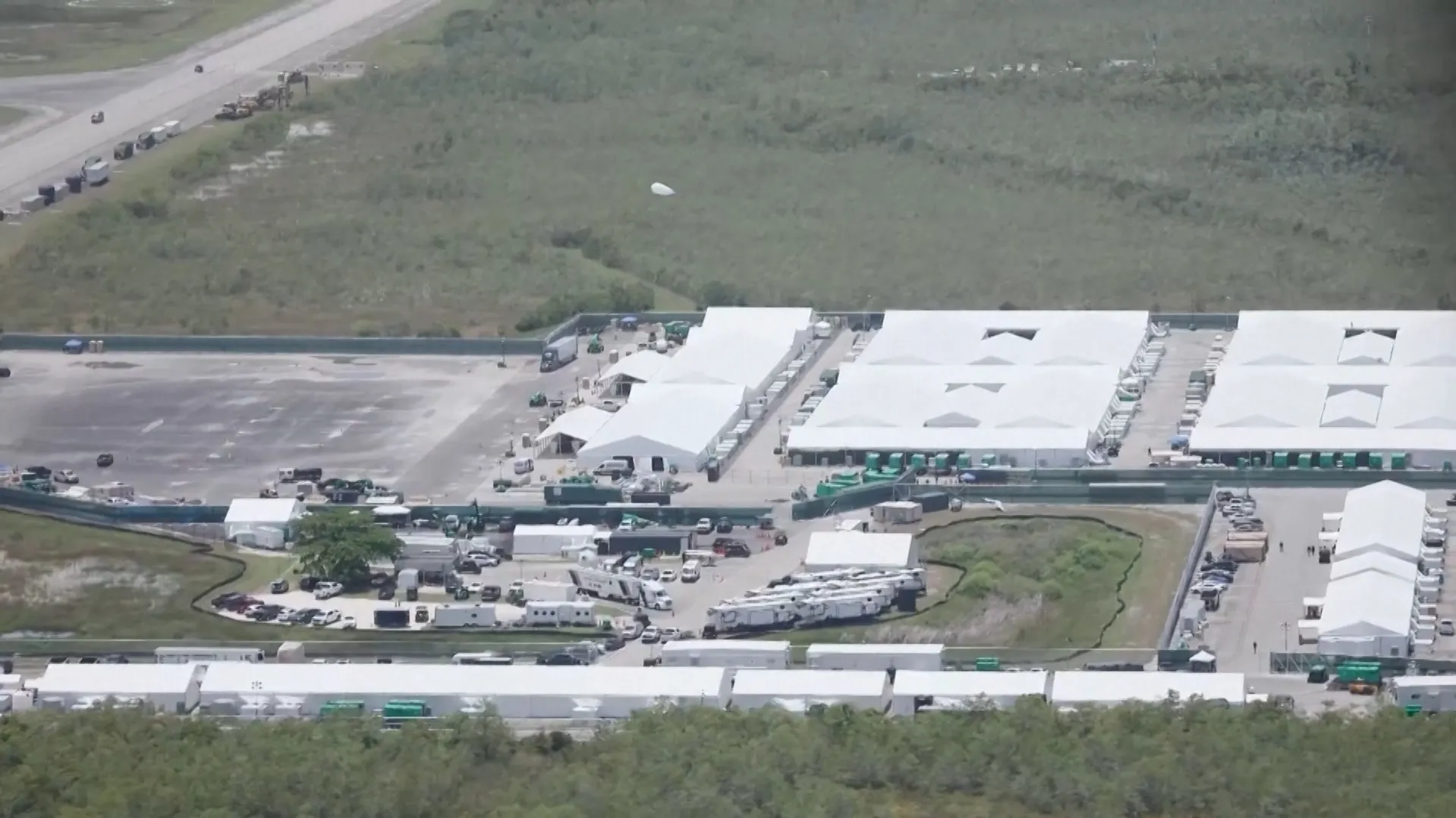 New aerial footage captures ‘Alligator Alcatraz’ from above