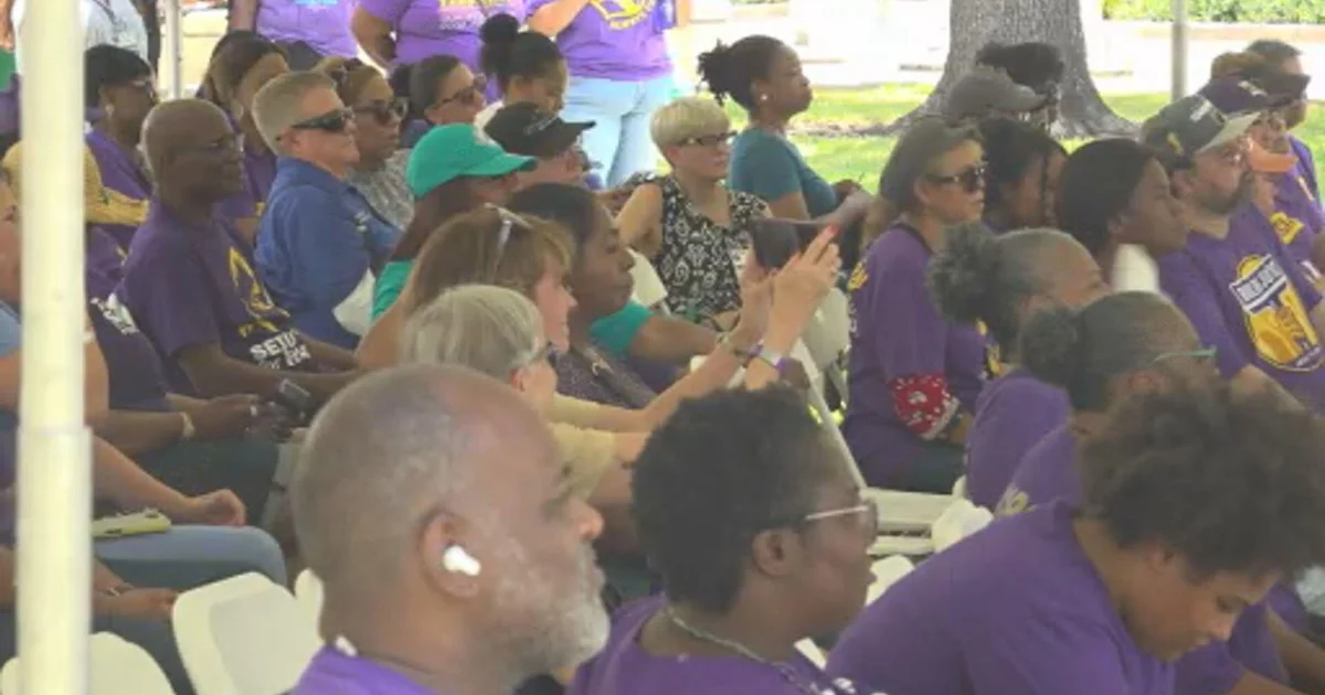 Miami health care workers rally in support of immigrants, speaking out against "big, beautiful bill"