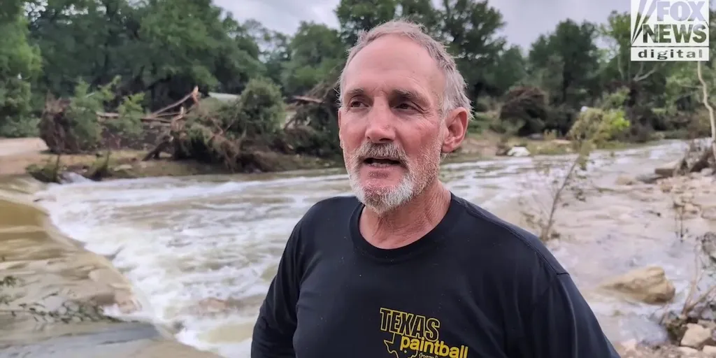 Texas man pledges to recover after storm cuts road to his business