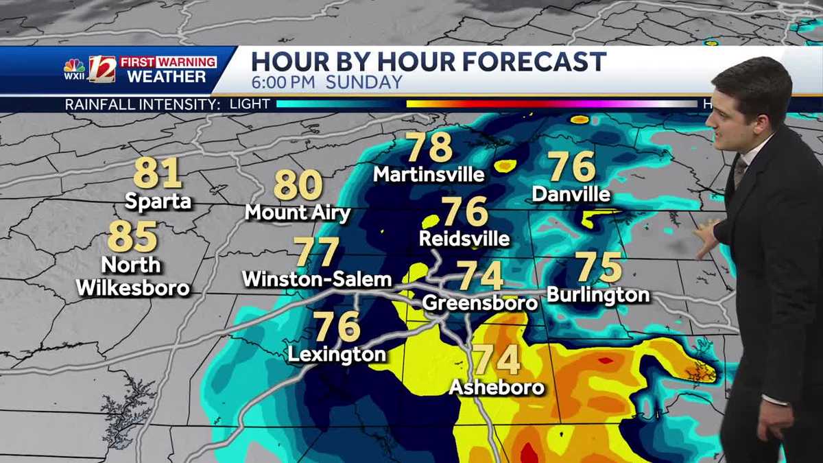 Periods of heavy rain from Chantal could lead to flash flooding in the Piedmont today