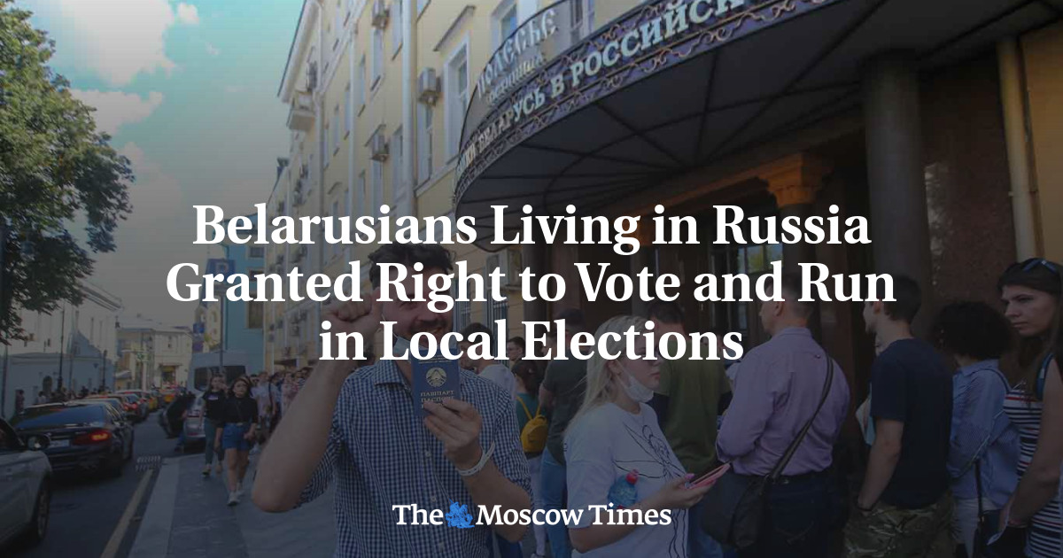 Belarusians Living in Russia Granted Right to Vote and Run in Local Elections