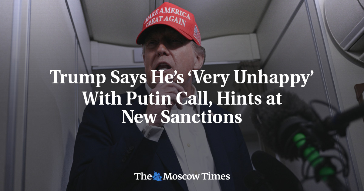 Trump Says He’s ‘Very Unhappy’ With Putin Call, Hints at New Sanctions