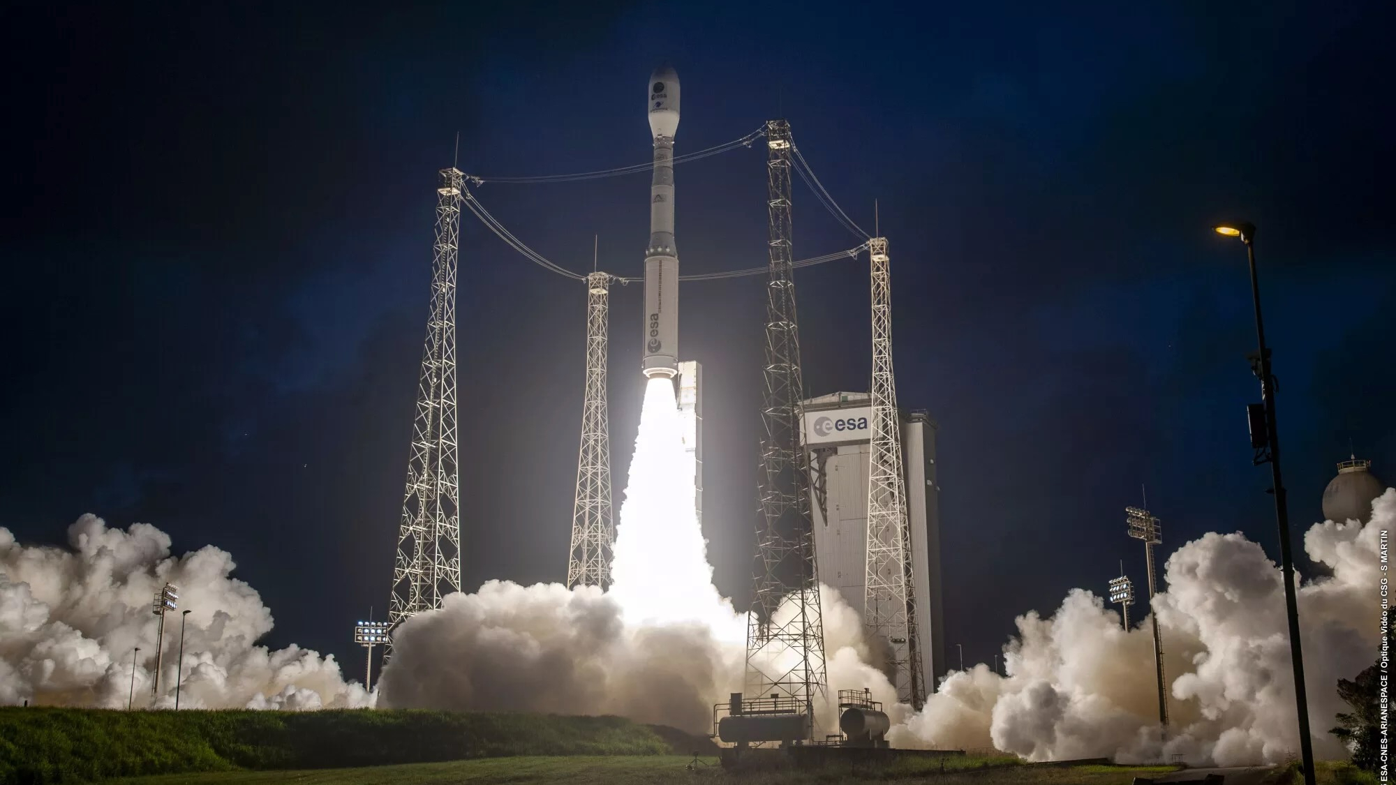 European Vega C rocket launching CO2-mapping satellite and 4 Earth-observation spacecraft tonight: W