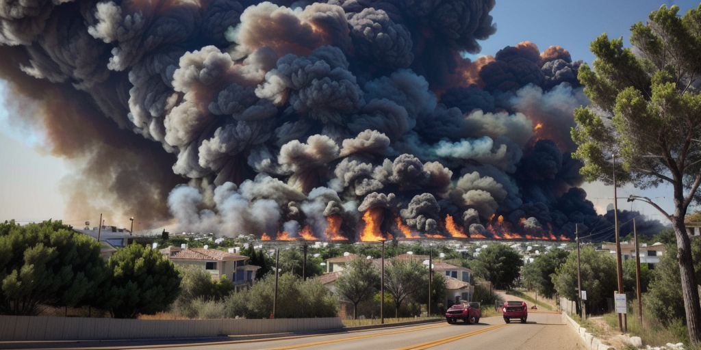 Wildfire burns through northern suburb of Athens as residents told to evacuate
