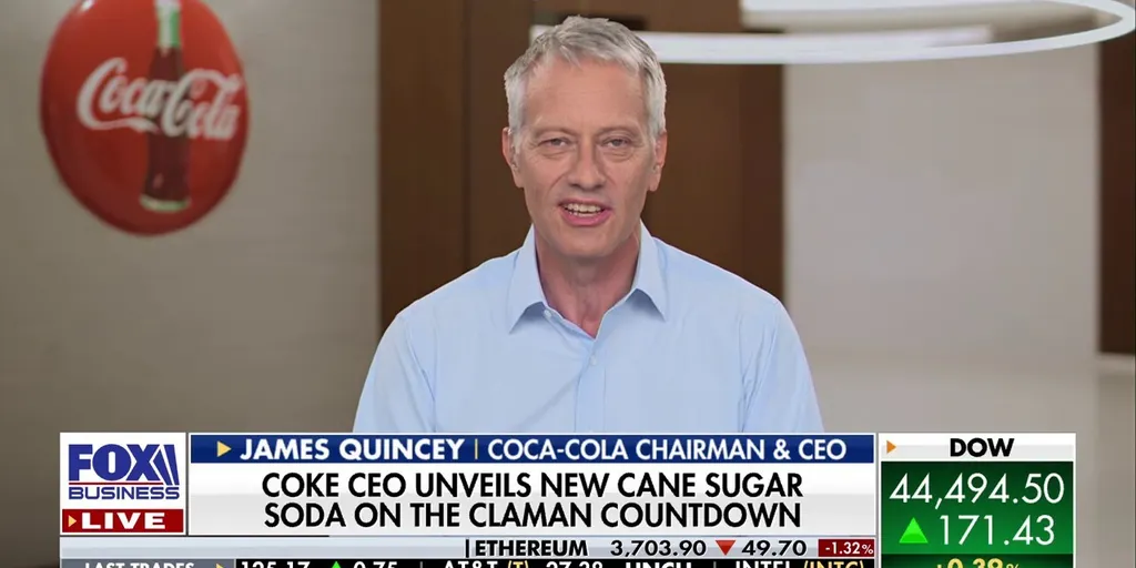 Coke CEO holds up new cane sugar formula on FOX Business