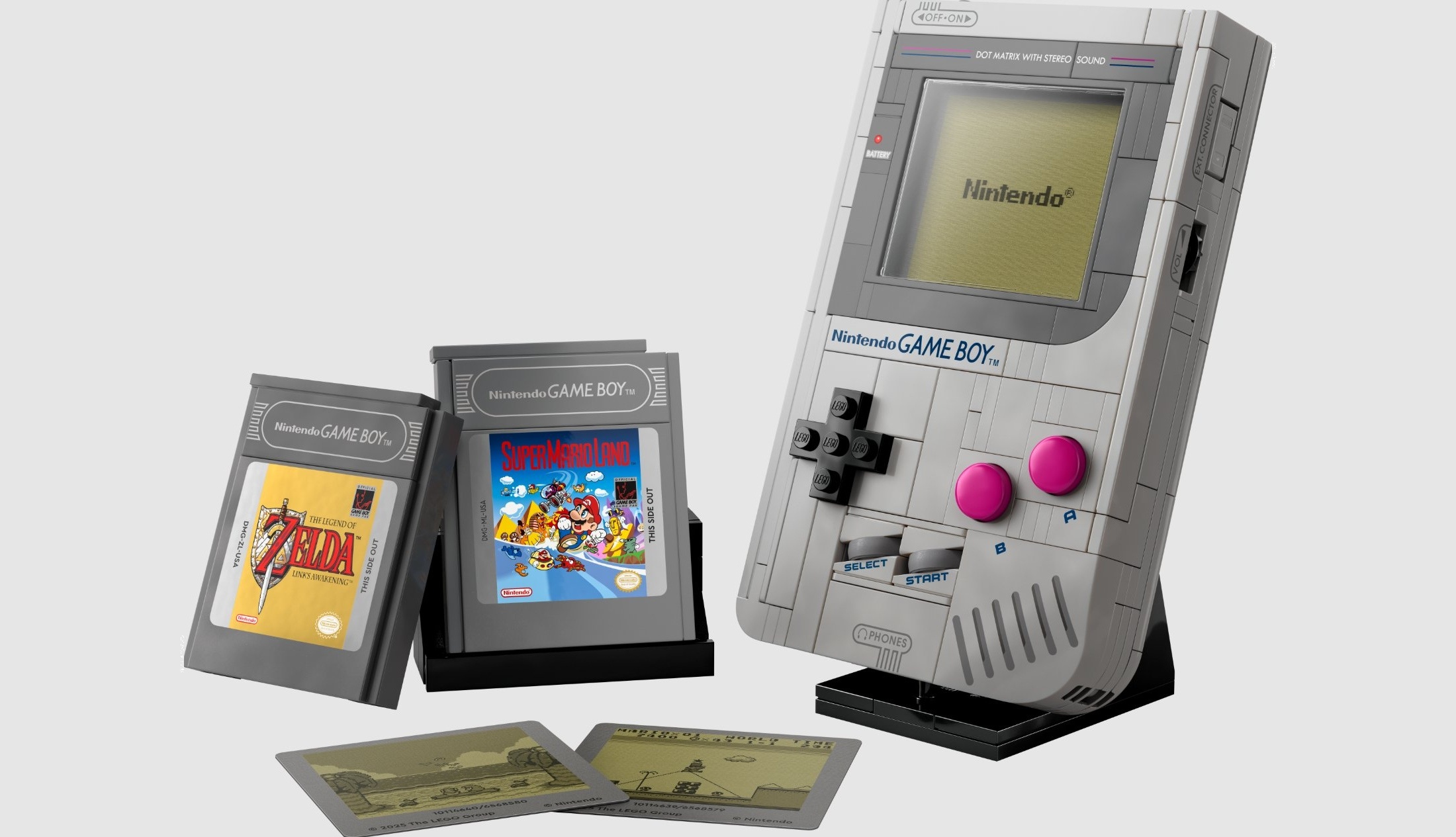 First images of the LEGO Game Boy, Mario Land and Zelda: Link's Awakening cartridges included