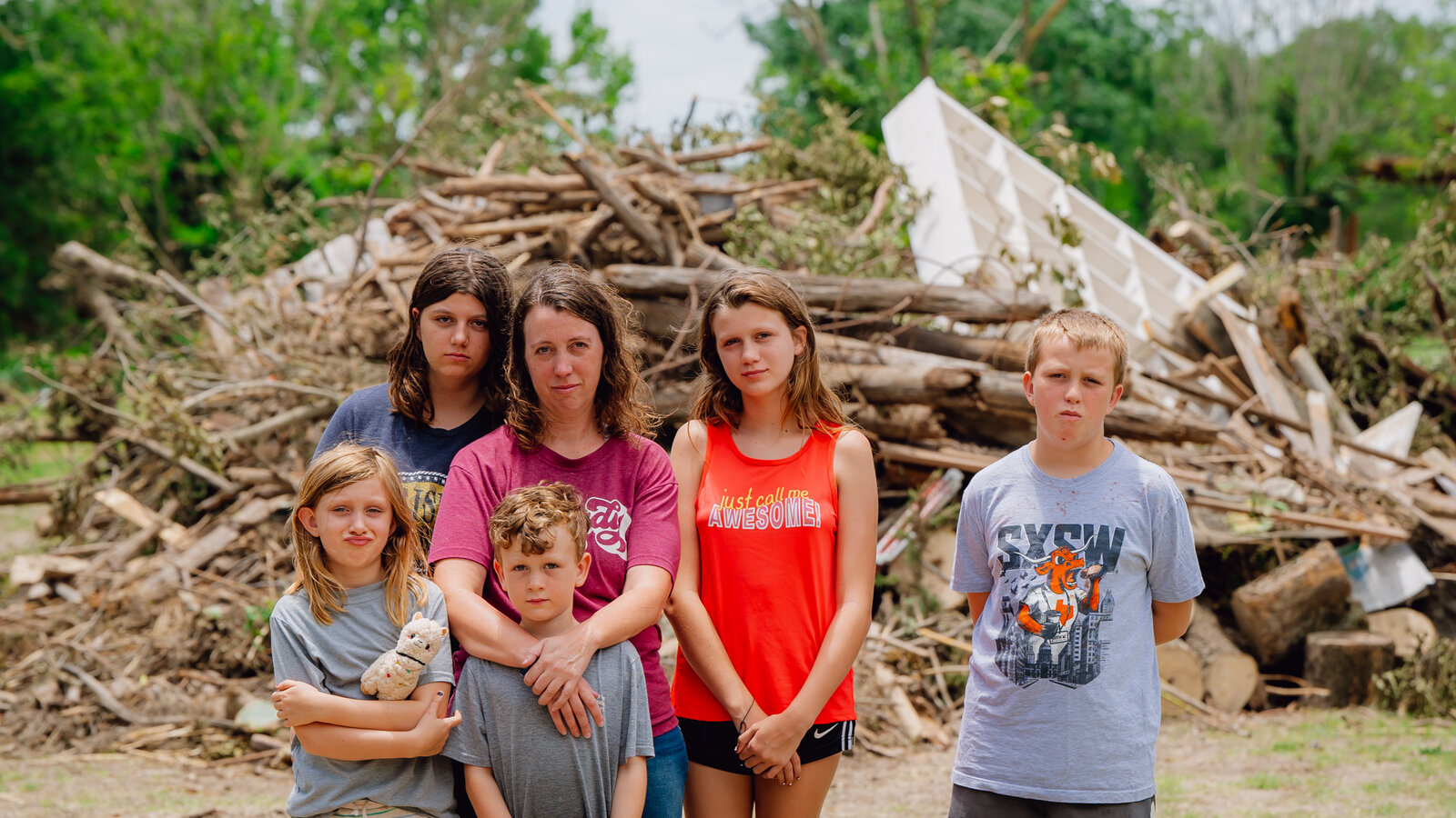 A Mother of Five Survived the Flood to Return to a Cabin in Ruins