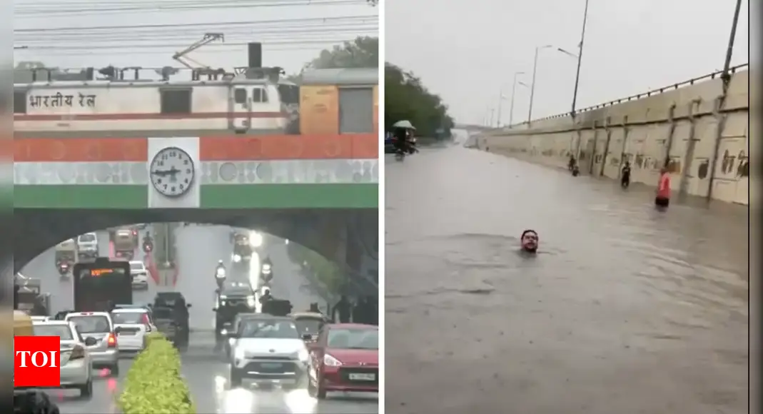 'Public swimming on streets': Delhi sees waterlogging and traffic snarls after heavy rain