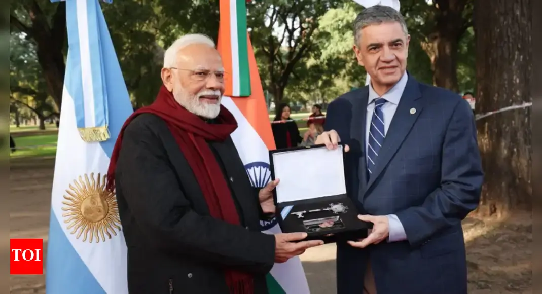 Argentina visit: PM Modi receives 'key to city of Buenos Aires'; symbolic gesture of friendship, mutual trust | India News