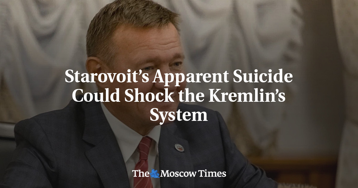 Starovoit's Apparent Suicide Could Shock the Kremlin's System