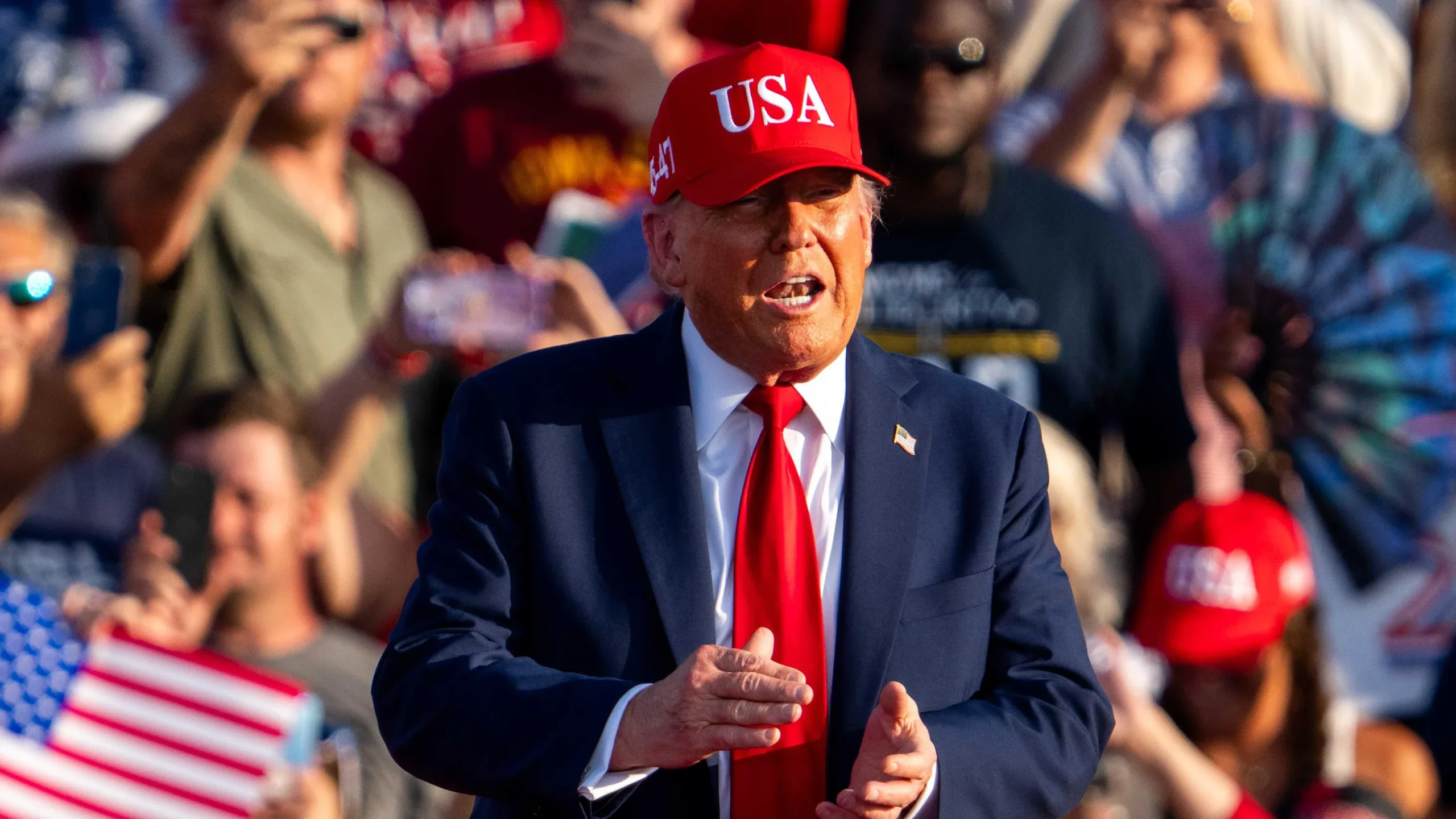Trump promotes UFC fight at White House, migrant remedy for farmers in Iowa speech