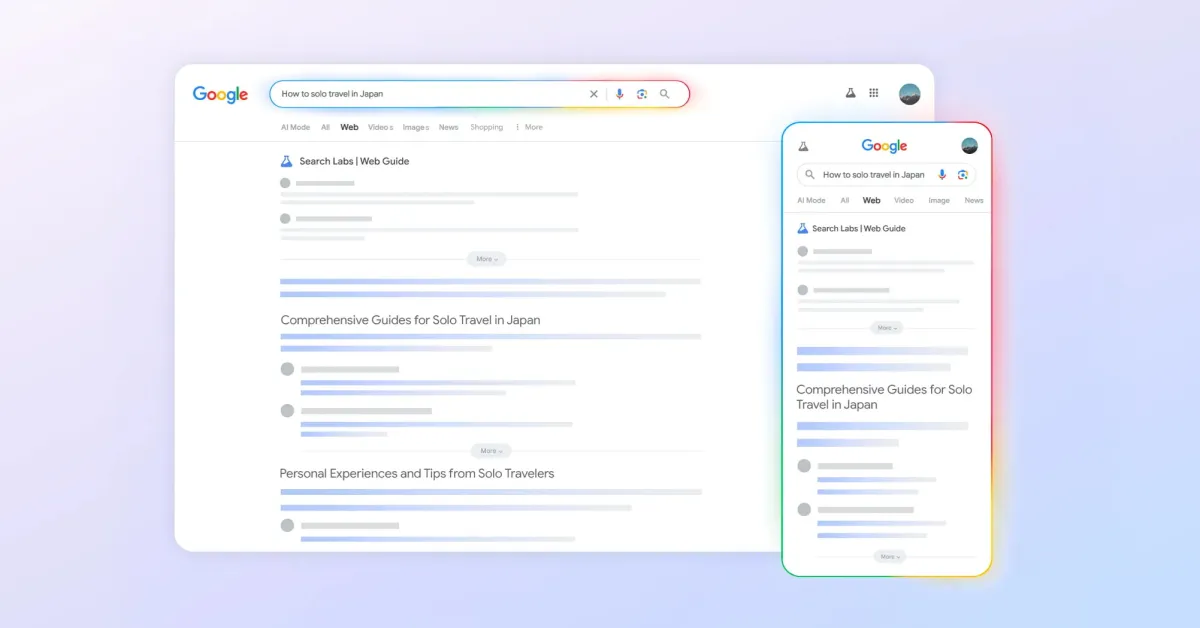 Google ‘Web Guide’ lab uses AI to organize the Search results page