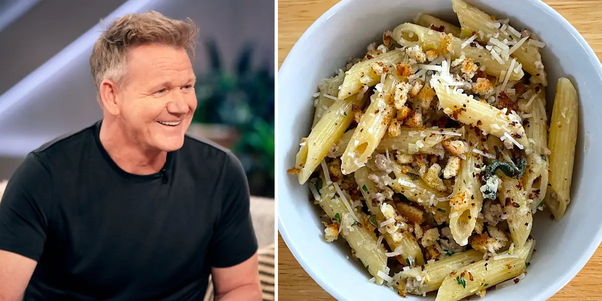 I tried Gordon Ramsay's favorite 10-minute pasta, and now I know why he makes it every week