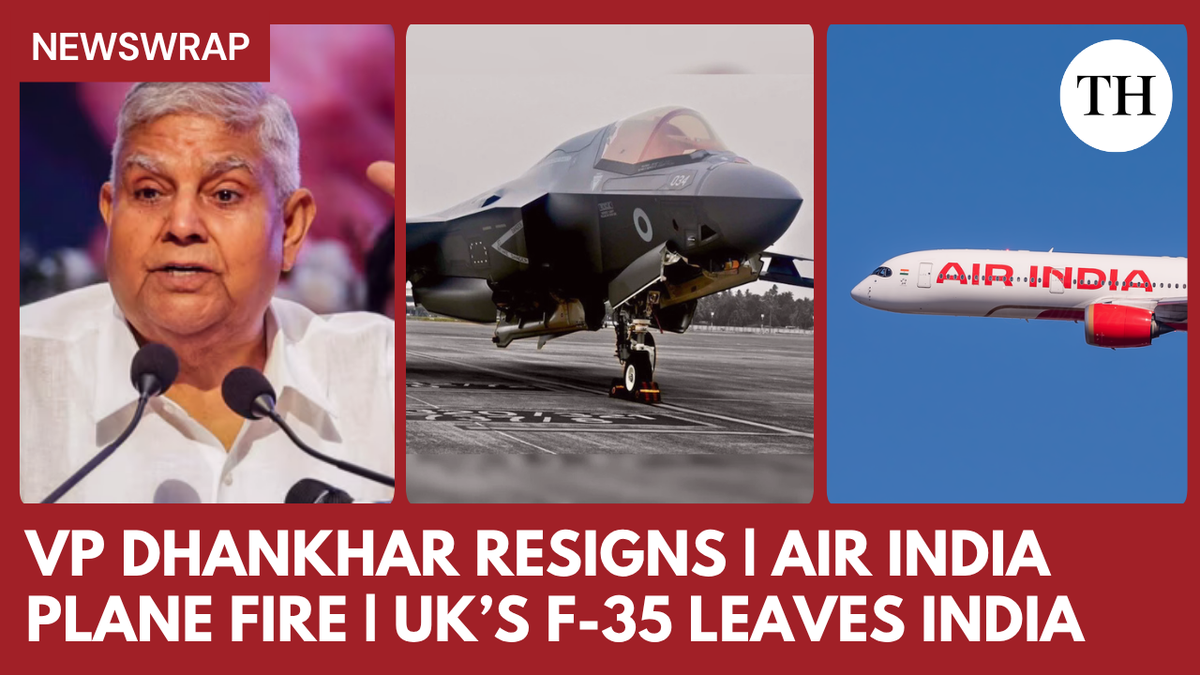 VP Dhankhar Resigns | Air India Fire Scare | UK F-35 Takes Off | Bihar Voter List Issues
