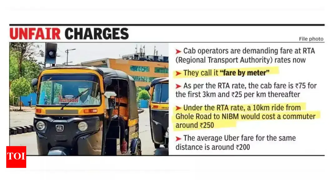 Commuters feel the pinch as cab drivers stay firm on ‘fare by meter’ | Pune News