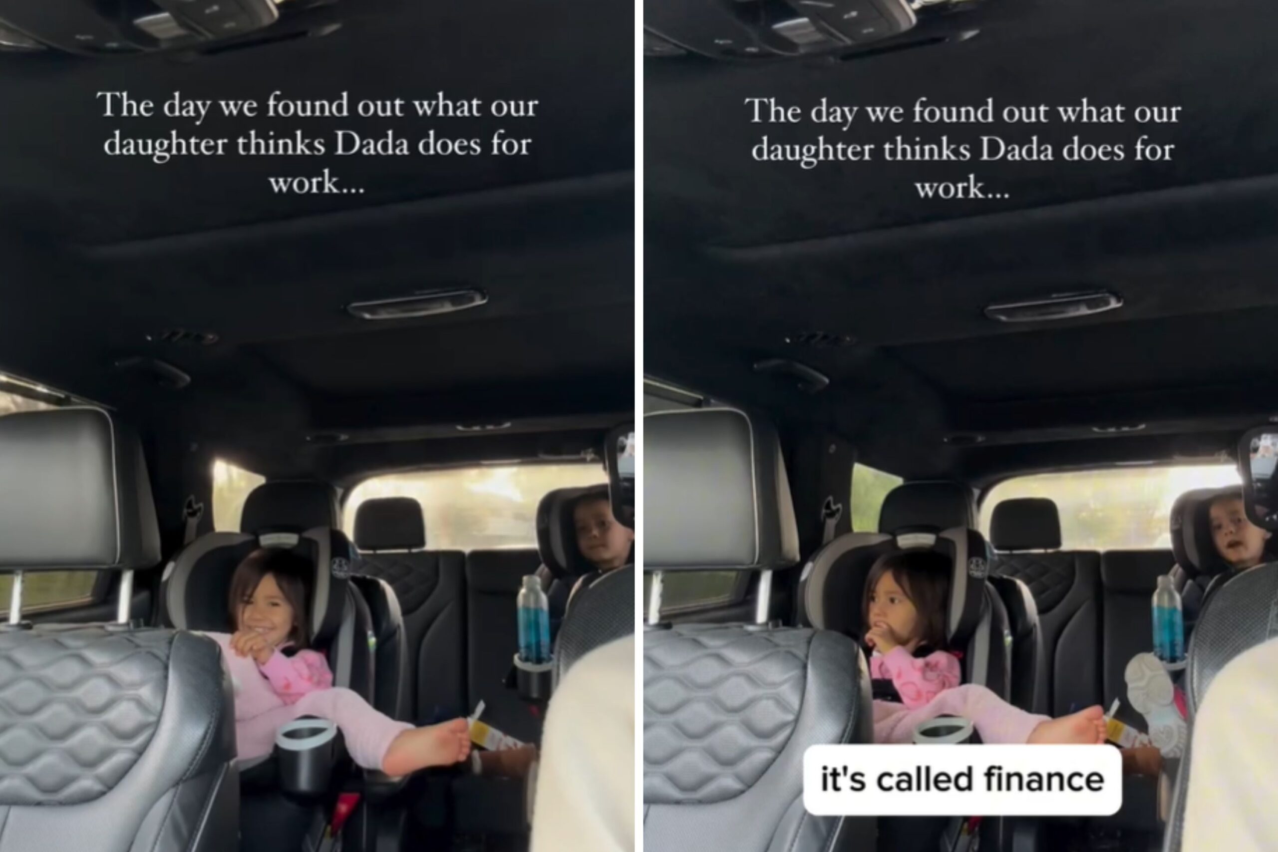 Toddler asked about finance career with dad—answer leaves him speechless