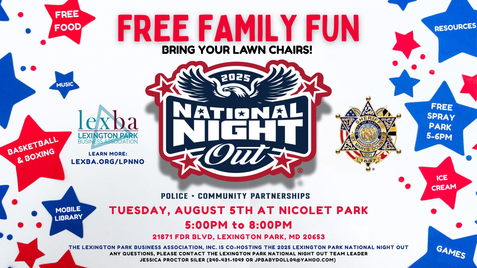 Lexington Park Business Association, Inc., To Co-Host 2025 National Night Out At Nicolet Park