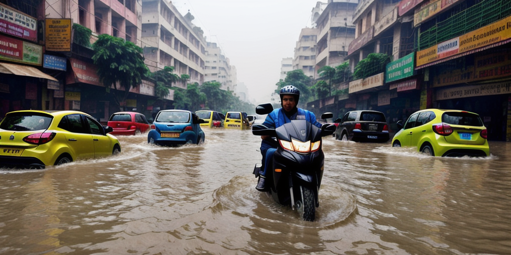 Delhi gridlocked after downpour floods streets, flights hit too