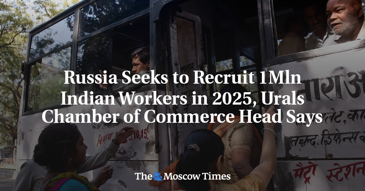 Russia Seeks to Recruit 1Mln Indian Workers in 2025, Urals Chamber of Commerce Head Says