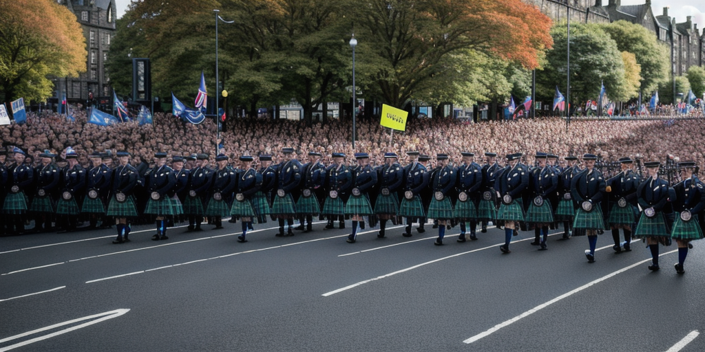 Scotland protests Trump – with wit, bite and bagpipes