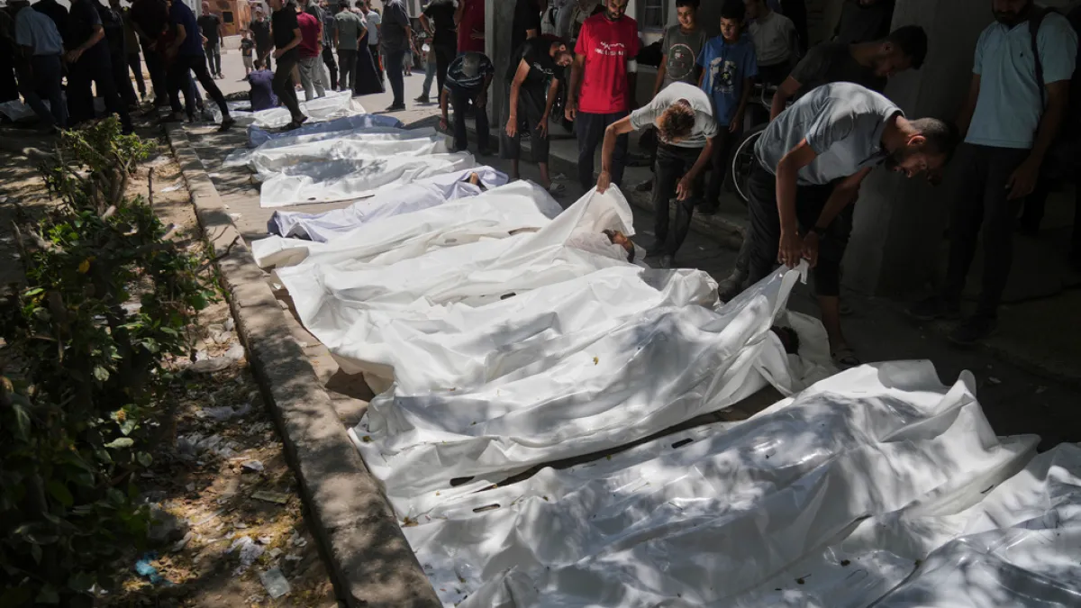 Israeli military kills dozens of Palestinians waiting for aid, health officials say