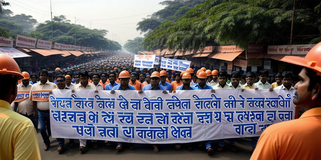 Indian workers go on a daylong nationwide strike against Modi’s economic reforms