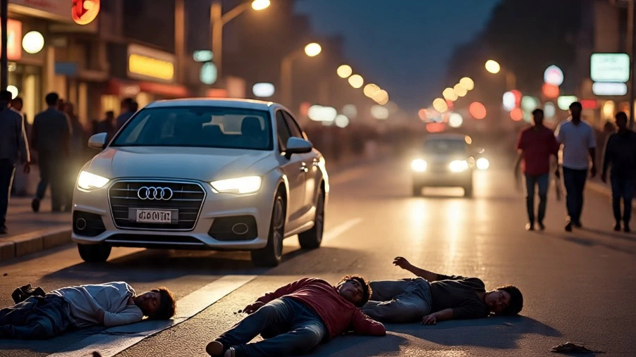 Drunk Audi driver jumps curb, runs over 5 sleeping on Delhi footpath; arrested