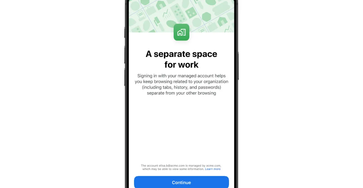 Chrome will let you switch between personal and work accounts on iOS