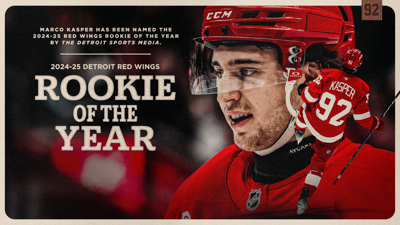 Marco Kasper named Red Wings Rookie of the Year by Detroit Sports Media