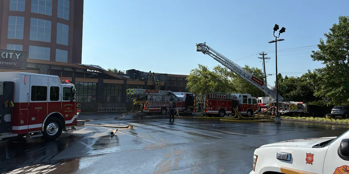 Franklin business evacuated after fire