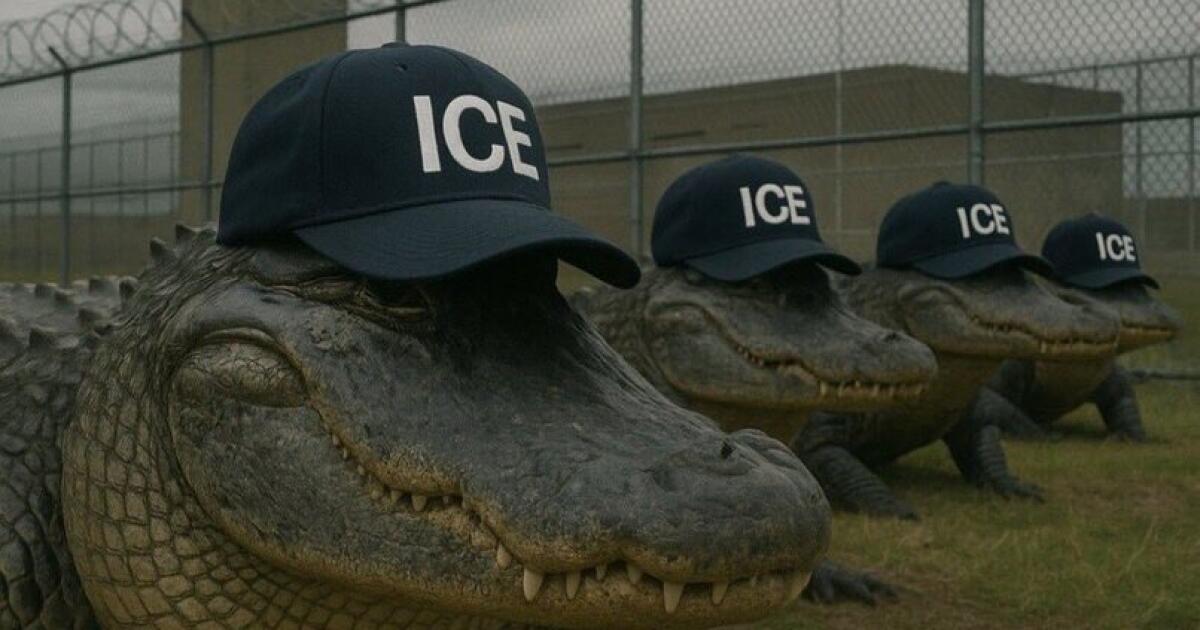 Commentary: With 'Alligator Alcatraz,' Trump and DeSantis define their immigration policy as a tragic farce