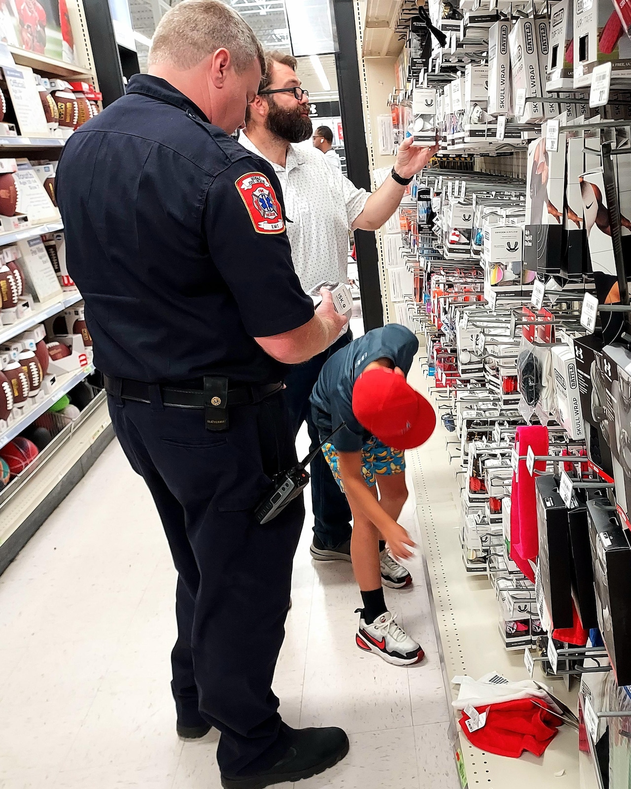 Former Alabama and NFL quarterback AJ McCarron partnered with Academy Sports + Outdoors to take 20 of the youngsters registered for his free football camp on a shopping spree on Friday in Mobile.